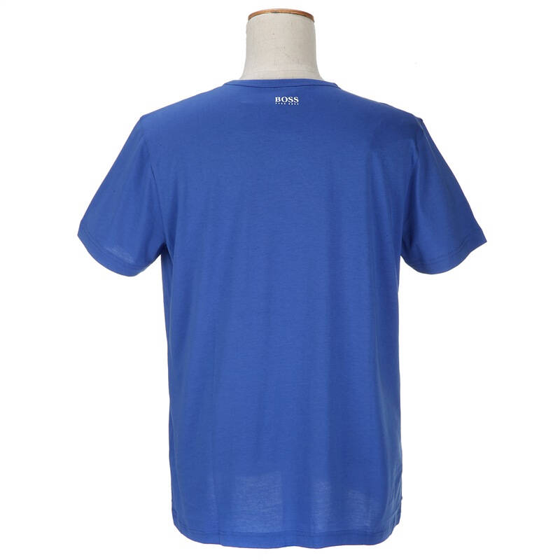 hugo boss(雨果博斯)男士青蓝色纯棉logo圆领短袖t恤衫 50259688 471