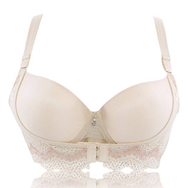 哒哇依 文胸聚拢调整型内衣少女女士前扣胸罩 肤色 85b/38