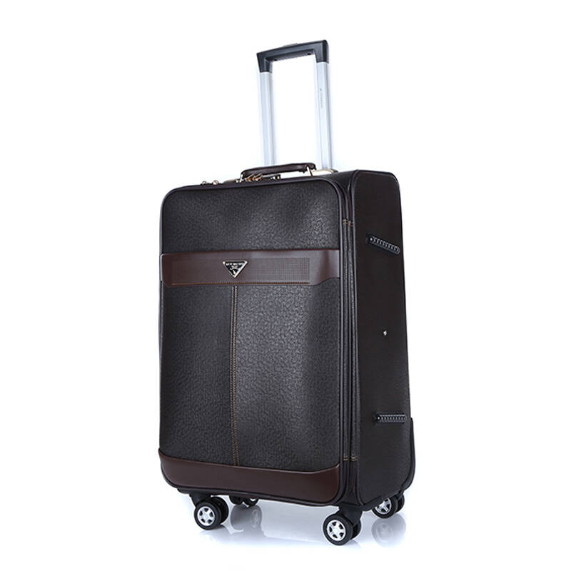 露意袋鼠拉杆箱旅行箱大容量旅行箱密码箱万向轮单向轮箱包 深棕色 20
