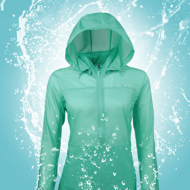 圣弗莱(sevlae)户外男女情侣款皮肤衣薄款防晒风衣 9312840065-松绿