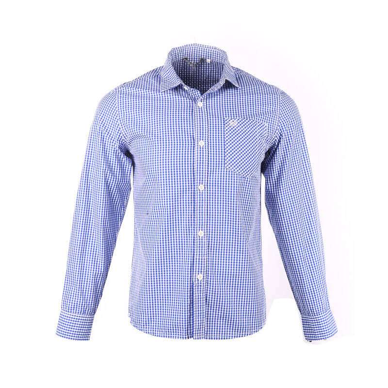 鸿星尔克erke 男士时尚舒适长袖衬衫 品蓝 4xl