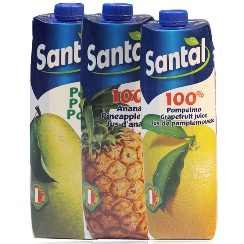 意大利进口帕玛拉特圣涛(parmalat) 100%纯鲜榨果汁饮料 多口味1l*3