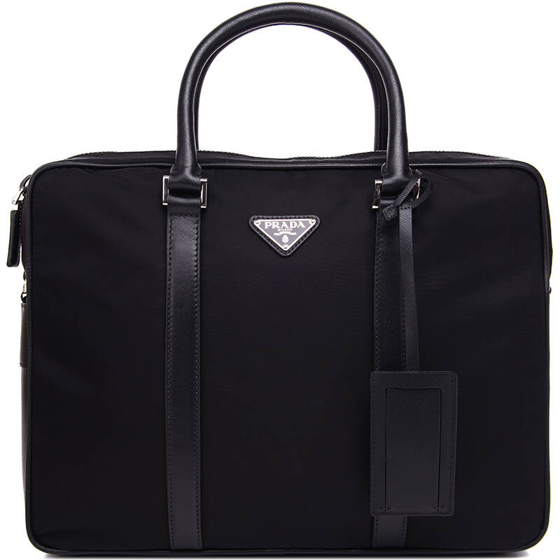 普拉达(prada)男士尼龙黑色笔记本电脑公文包2ve871 064 f0002【图片