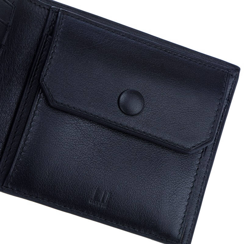 自营 dunhill 登喜路 男款黑色皮质短款钱包钱夹 l2xr32a