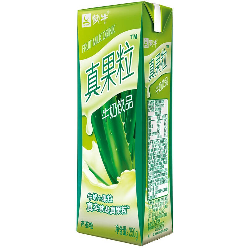 蒙牛 真果粒牛奶(芦荟)250ml*12 整箱装