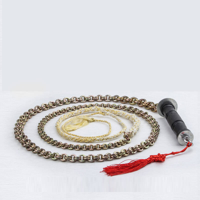 业 健身响鞭 鞭子甩鞭 单环双轴承把手 中华麒麟鞭迪尼麻鞭稍尼龙鞭梢