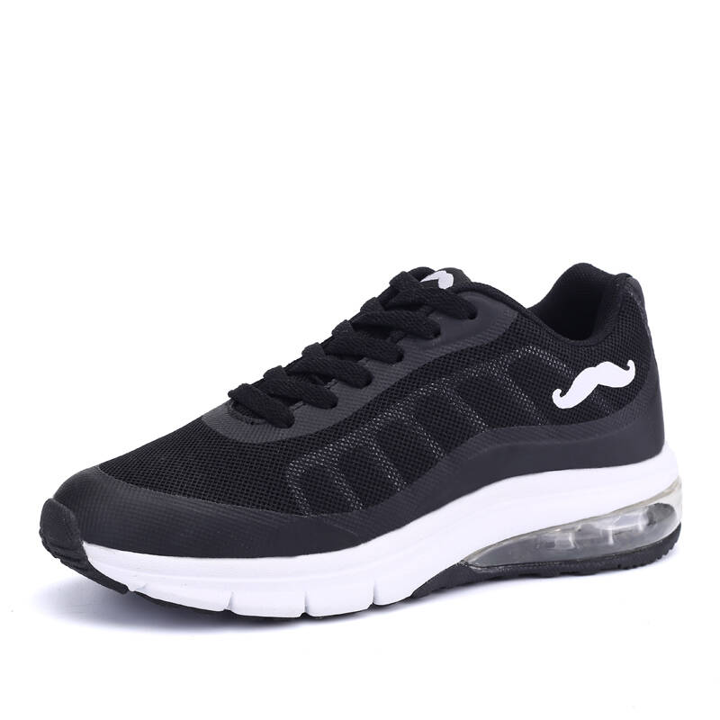 宝超 女鞋2015秋冬季新款气垫跑步鞋网面透气休闲运动鞋户外鞋 黑色