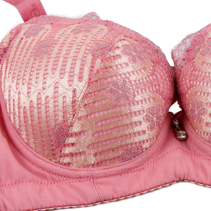 婷美秋冬新款文胸婷美内衣聚拢收副乳女厚杯专享qw5565 桃红色 85b