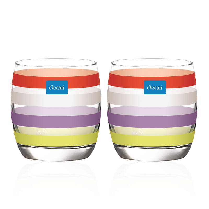 海洋(ocean)水杯 彩条咯杯两只装 265ml*2