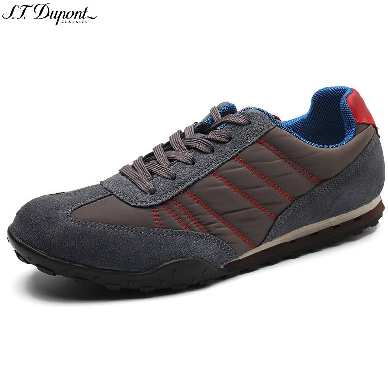 s.t.dupont/都彭 男士运动休闲系带男鞋 英伦时尚g19146103 深灰色 38