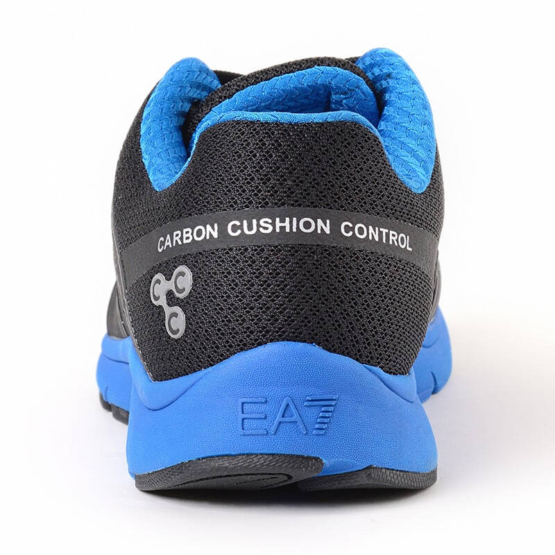emporio ea7 阿玛尼 男款黑色尼龙ea7网面平底系带休闲鞋 278001 4a2