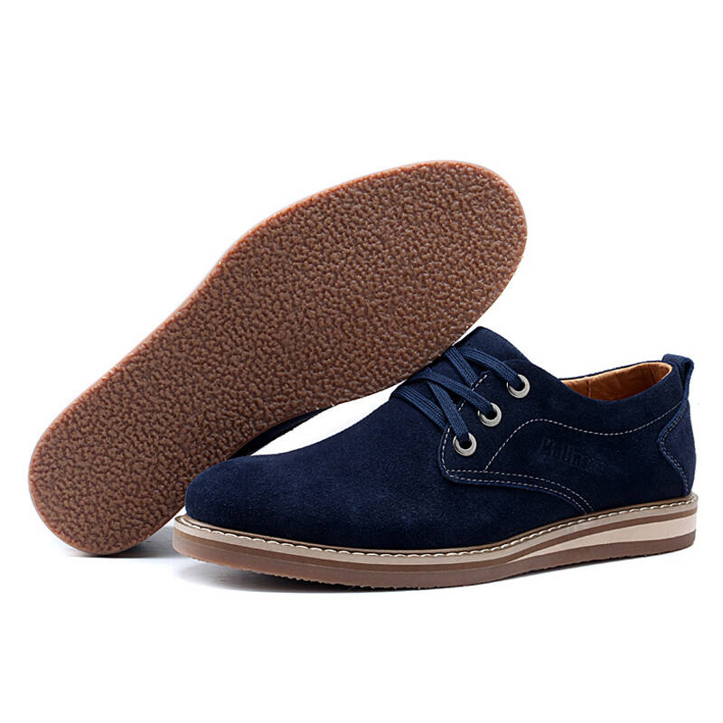 2015男鞋秋冬季新款男士休闲鞋反绒皮板鞋透气英伦男款鞋子 240001