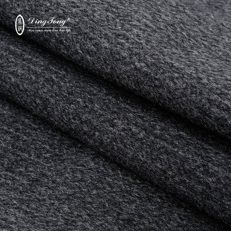 鼎铜服饰 高档男冬季羊毛外套商务中长款羊毛羊绒大衣d13318-013 灰色