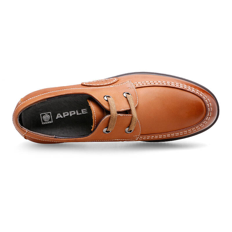闪购 apple苹果男鞋 英伦软面商务休闲鞋 棕色 42