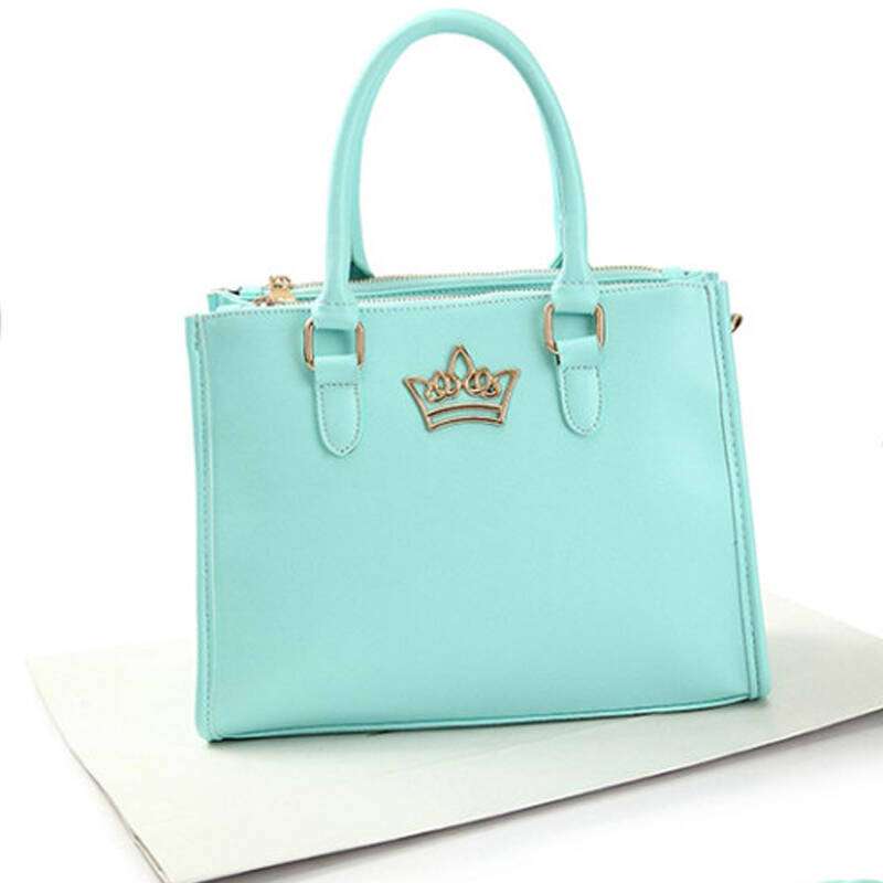 小时代杀手包手提包斜挎包时尚女包新品马卡龙糖果色包包 青色