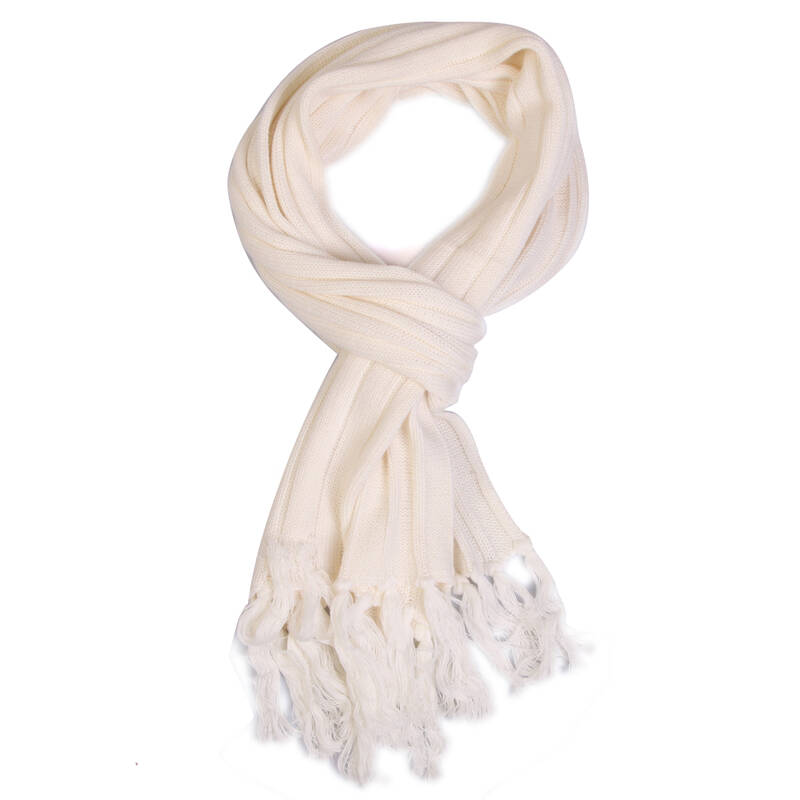 迪亚多纳diadora 针织棉纶保暖围巾男女通用围巾 31509756 象牙白 f