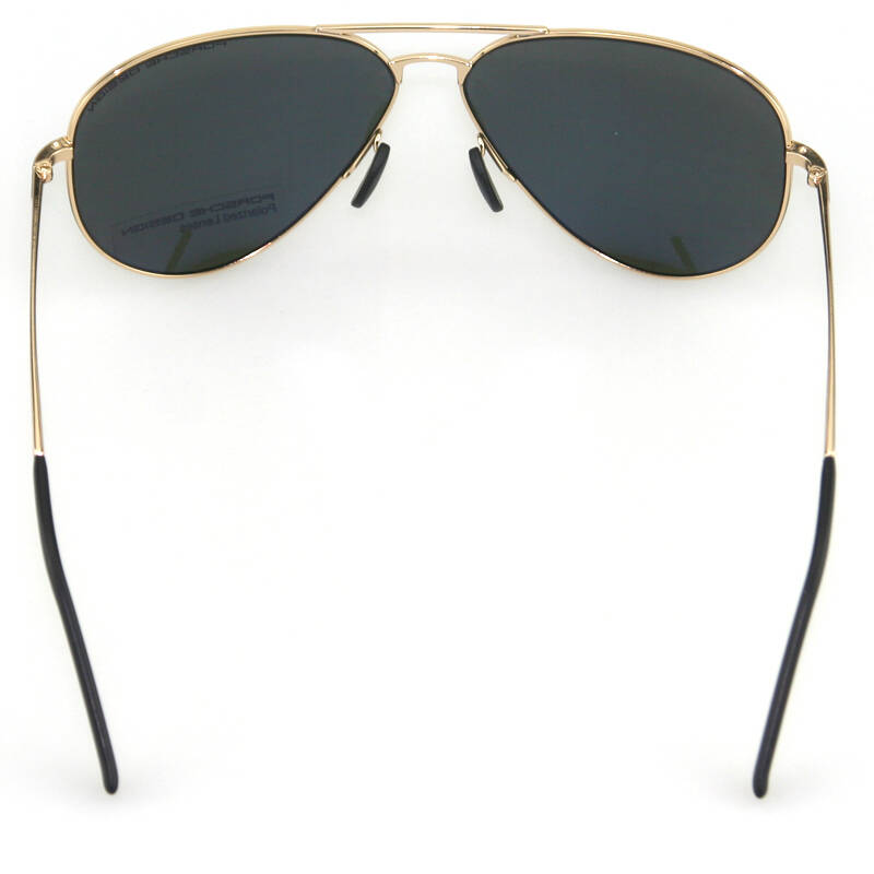 porsche design保时捷 金色框墨绿镜片偏光太阳镜 p 8508 a