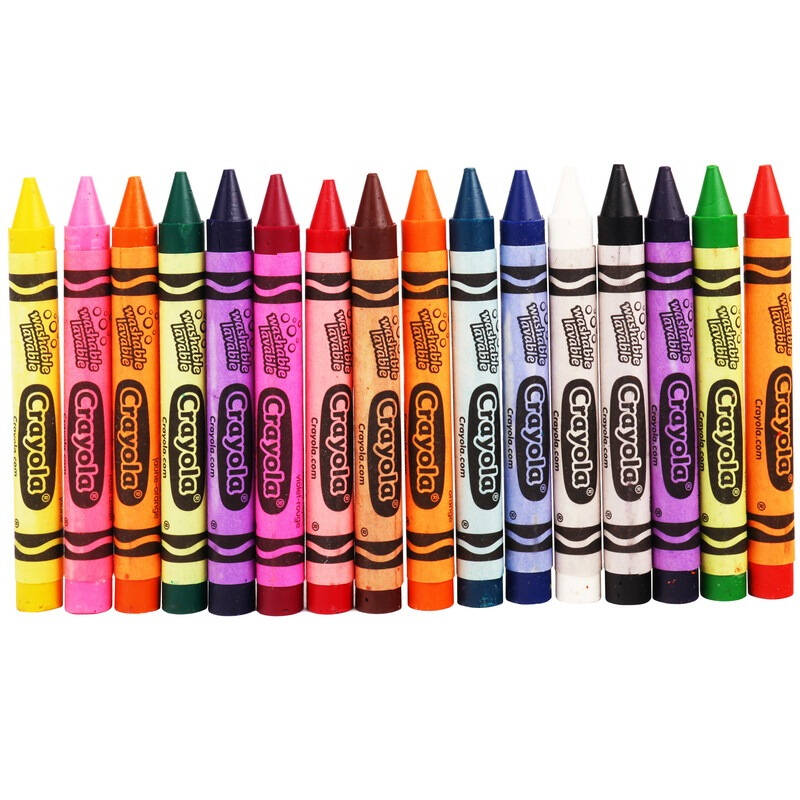 【京东超市】绘儿乐 crayola diy儿童文具 绘画工具 16色可水洗大蜡笔