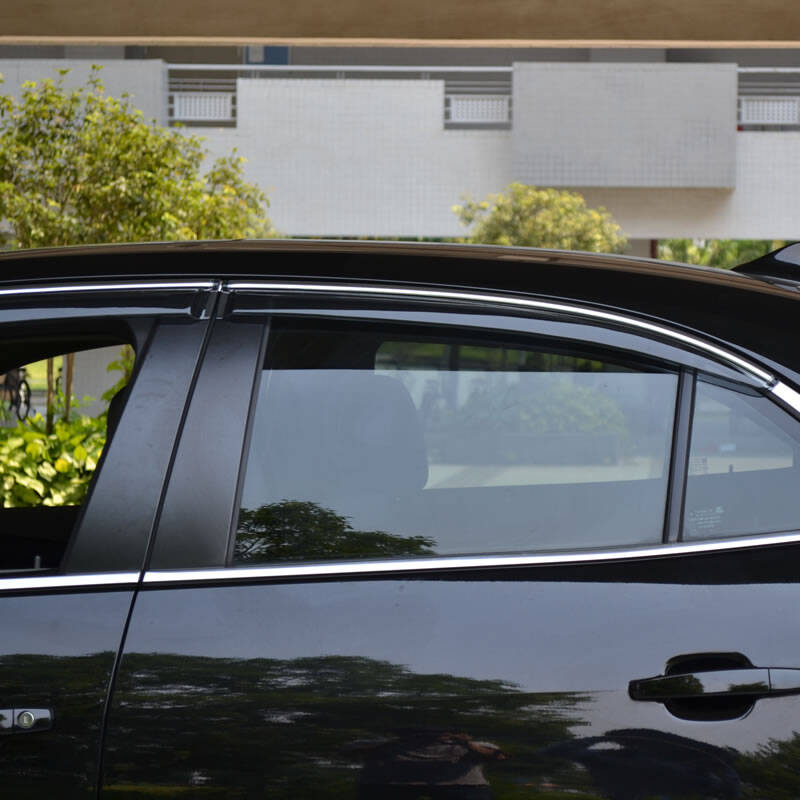 宾马a05汽车晴雨挡 车窗遮雨眉 带亮条 长安cs35