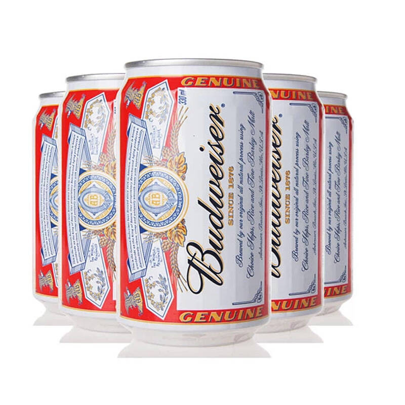 美国budweiser 百威 小麦啤酒易拉罐330ml*24 团圆小酌品味醇正香浓