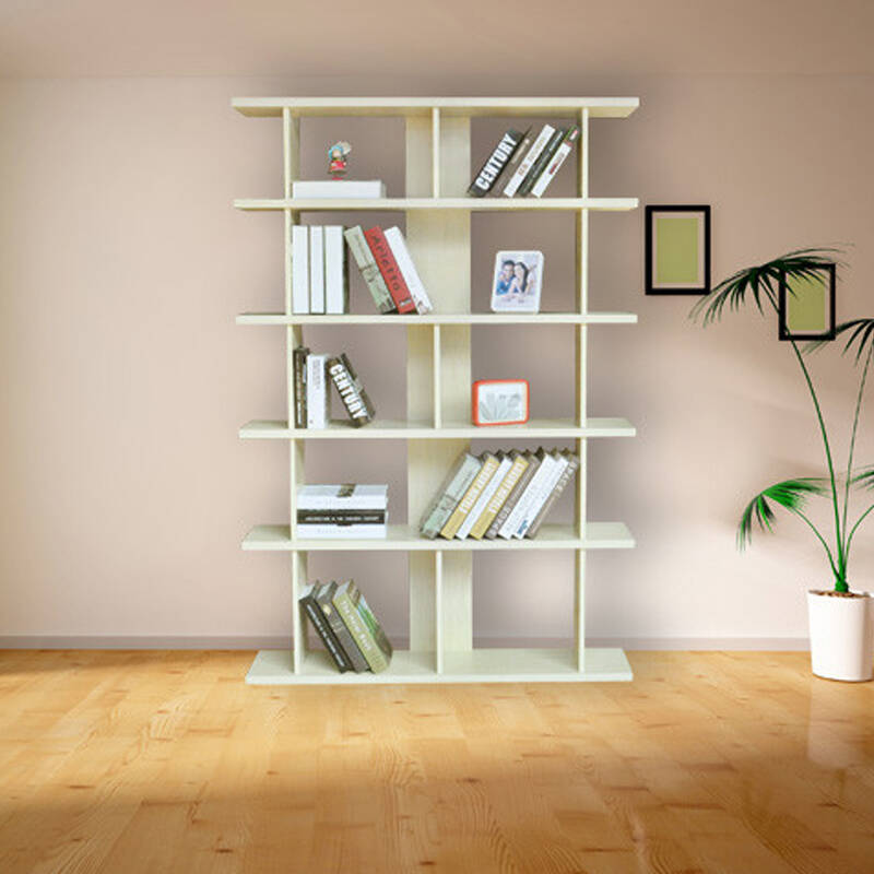 多益美现代简约风格敞开式大书柜书橱书架古董架 白枫色