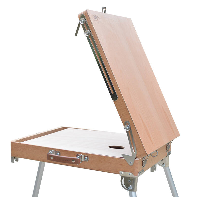 便携式木制手提写生铝合金腿油画箱 木质画架油画箱