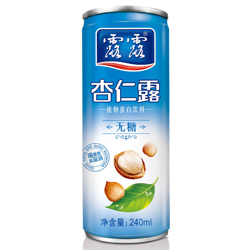 【京东超市】露露(lolo)无糖杏仁露 240ml*24罐 整箱