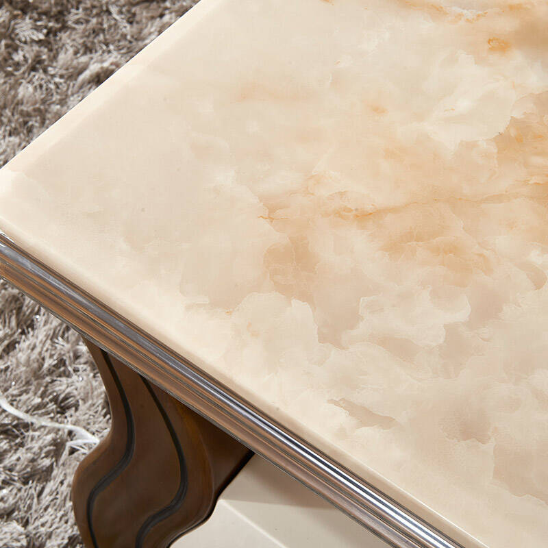 柜组合 欧式现代简约大小户型 实木烤漆茶几 大理石面茶几140*80*42