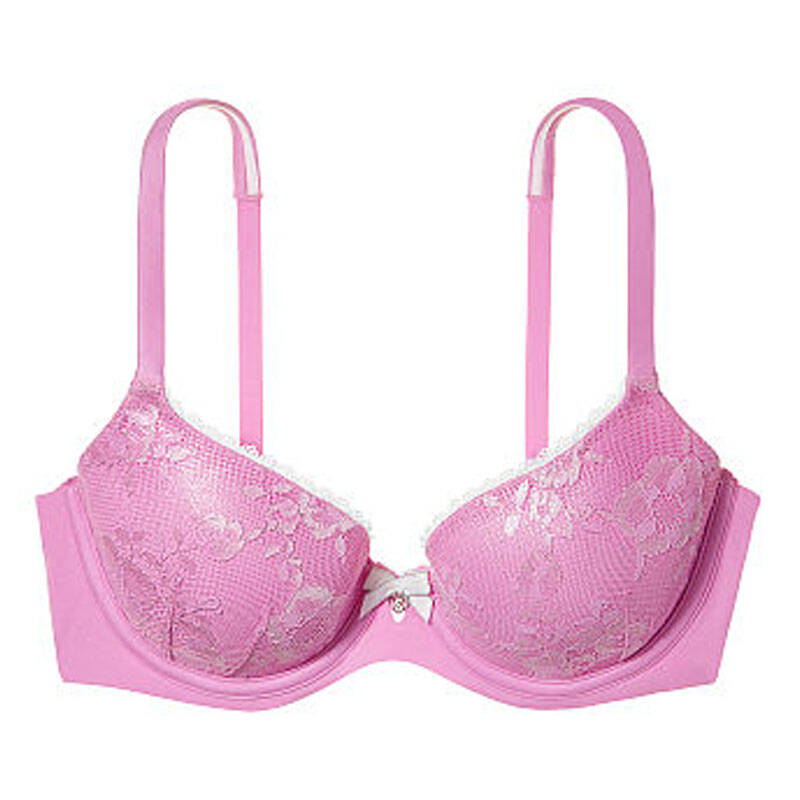 secret 维多利亚的秘密女士粉色蕾丝面性感文胸 341645 gho 32b