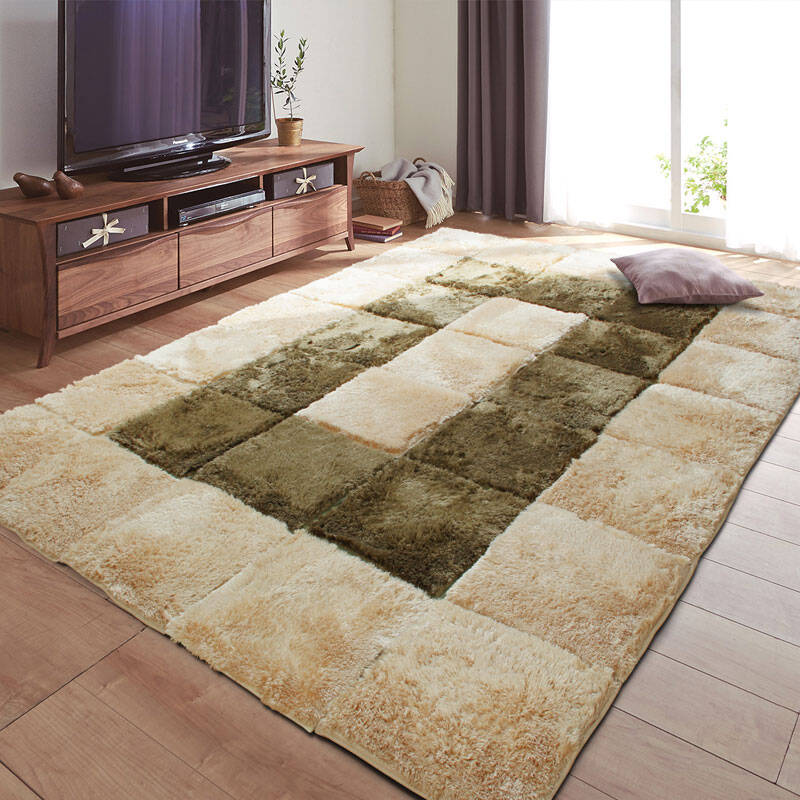 富居(foojo)客厅卧室满铺拼块地毯40*40cm米白色