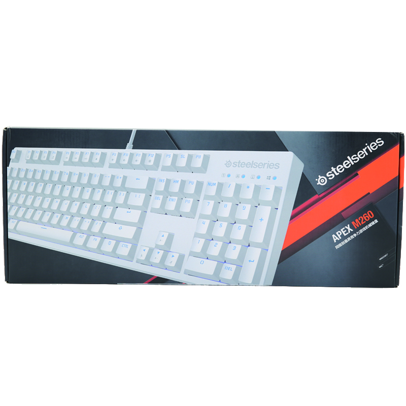赛睿(steelseries)apex m260霜冻之蓝版 游戏机械键盘 黑轴