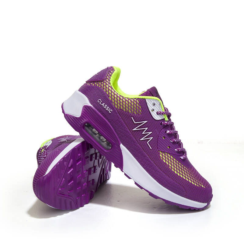 max90气垫运动鞋 情侣跑步鞋 男女旅游鞋 运动鞋透气跑鞋 668 紫色 37