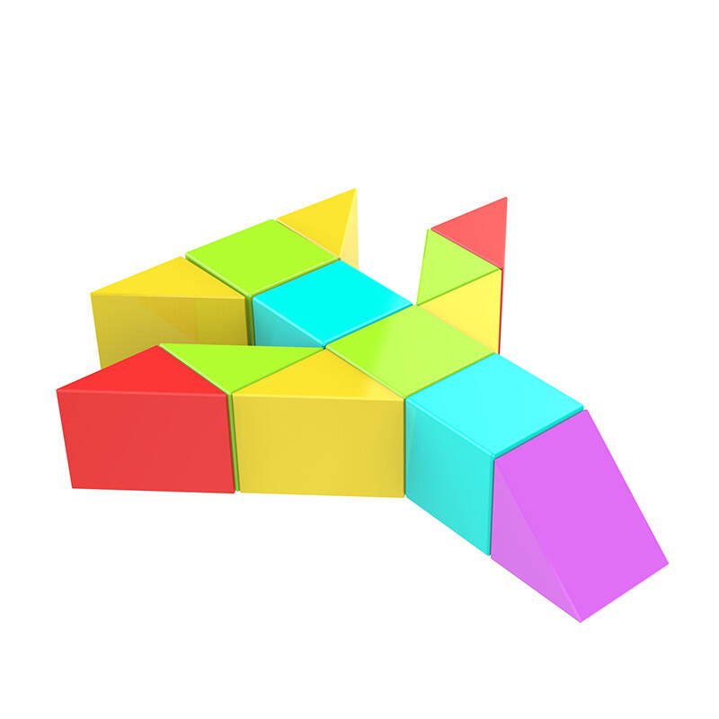 smart splicing)a2-30 (34块)百变拼插积木 儿童磁性立体拼接建构拼块