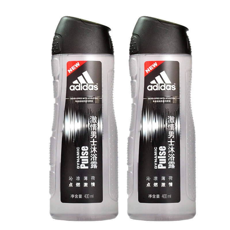阿迪达斯男士沐浴露400ml 2瓶量贩装 多香型任选 激情男士沐浴露400ml