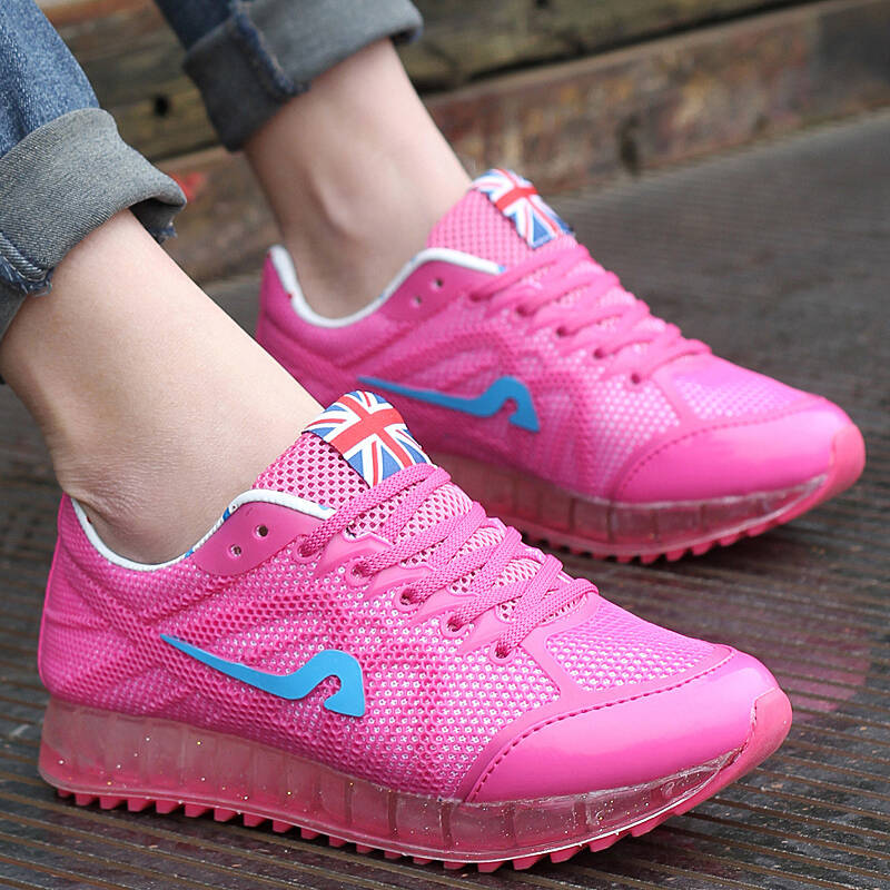 飞创2016春夏季新款透气网纱休闲鞋女网鞋女透气鞋跑步鞋网状运动网鞋