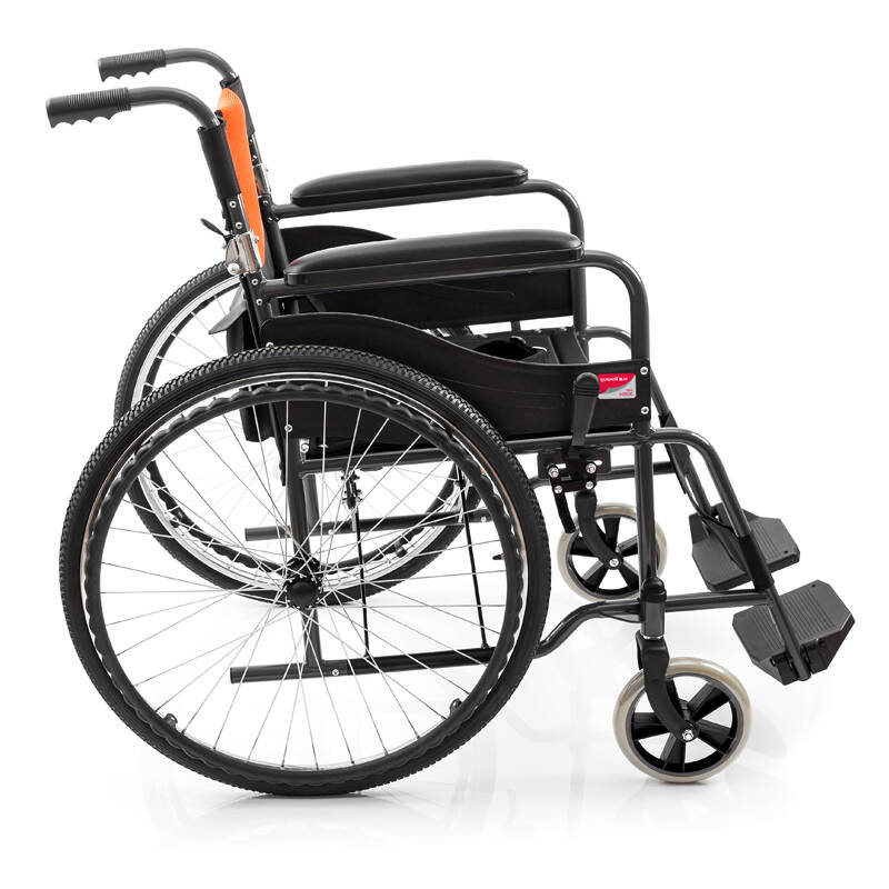 鱼跃(yuwell)轮椅 全钢管加固 可折叠收纳 h050c 老人 便携手动代步