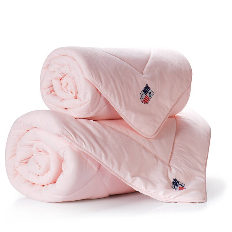 lovo 罗莱公司出品 二合一双人1米5床七孔被粉色 温芯