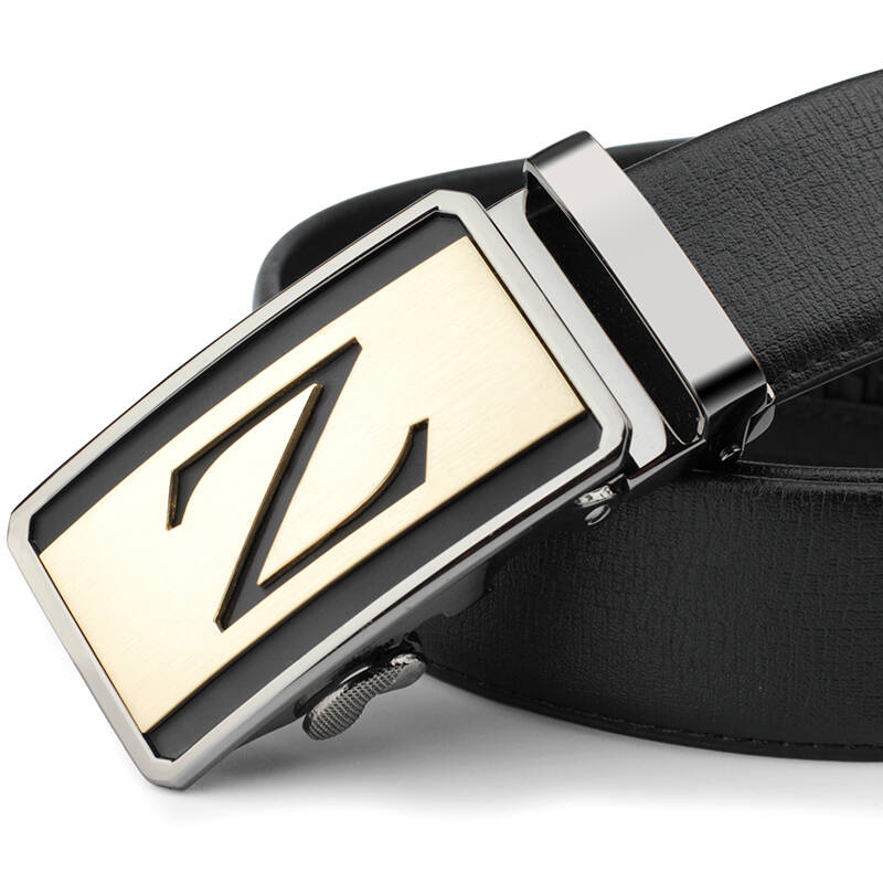 金箱世纪jxsj 男士时尚百搭牛皮z型皮带商务潮流腰带 js-zd026 金色