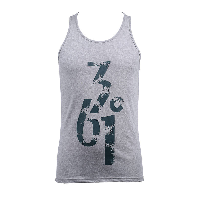 361度正品男印花背心 3613142406br 麻灰 m 欧码