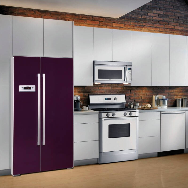 博世boschkan62s80ti604升变频风冷对开门冰箱无框玻璃黑加仑紫bcd