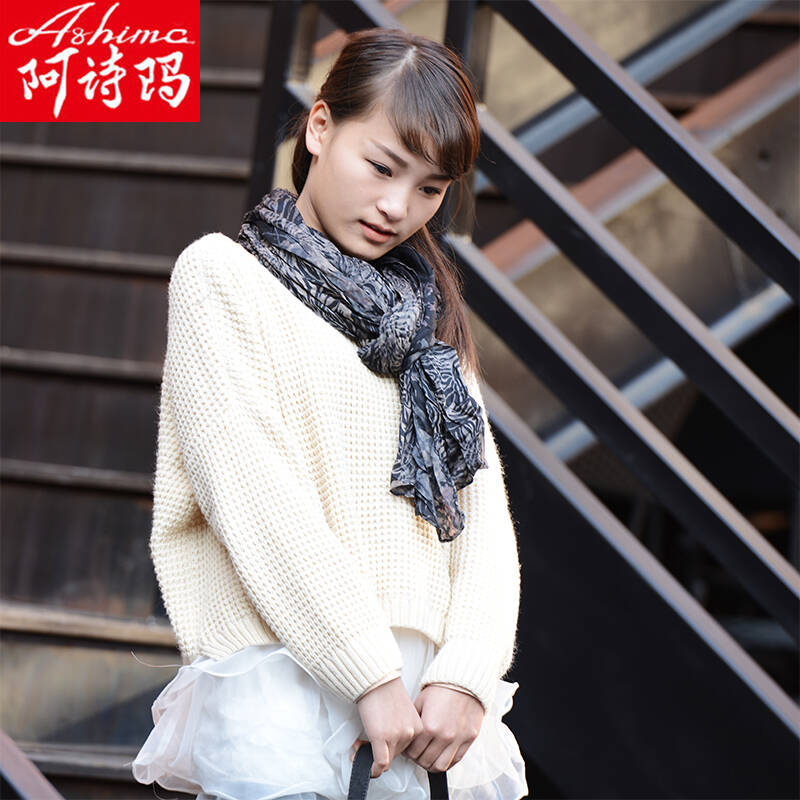 阿诗玛新款围巾韩版女披肩春秋长款雪纺丝巾 a8 均码
