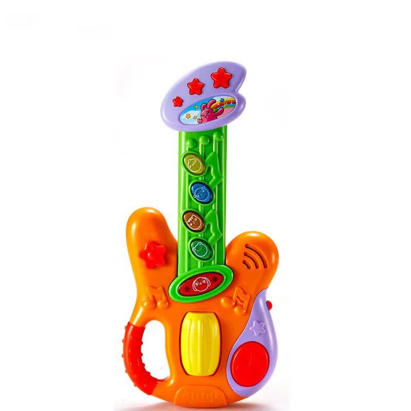 澳贝/奥贝auby 电子吉他儿童乐器 婴幼儿儿童益智早教玩具463422