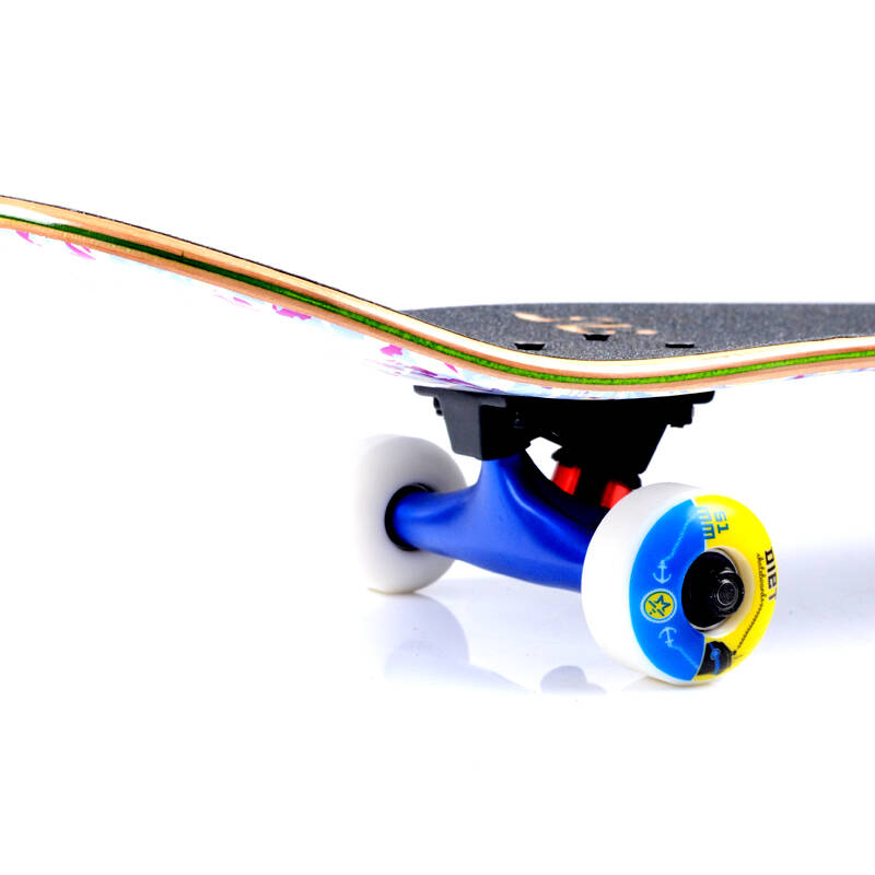 crash四轮成人双翘滑板 碎花双翘板刷街代步滑板 碎花黑底