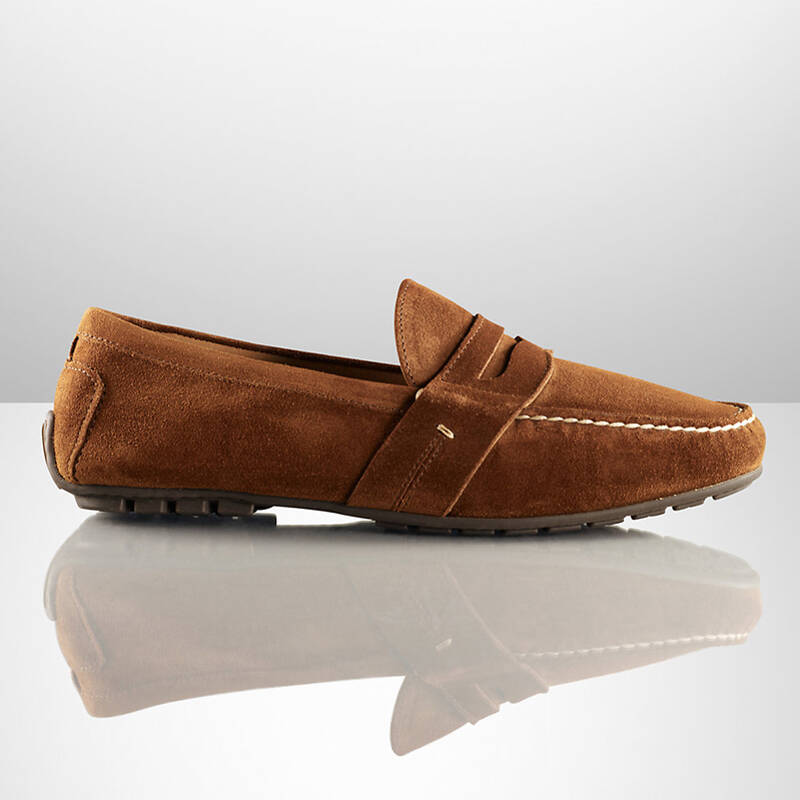 polo ralph lauren/保罗 意大利精品绒面商务休闲男鞋 11828815 棕色