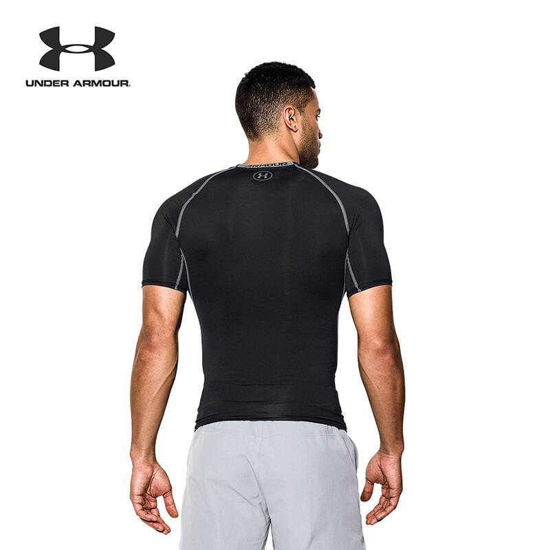 under armour 安德玛 ua男子 armour运动短袖紧身衣-1257468 黑色001