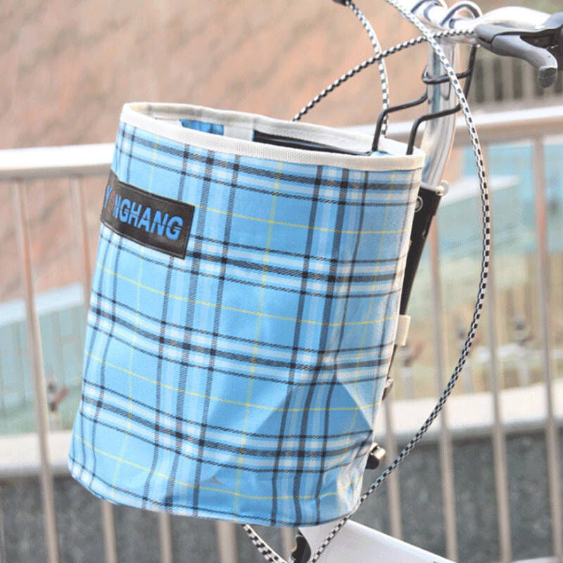 自行车前车筐车篮 帆布可折叠 超大号宠物单车框宠物货物菜筐包邮