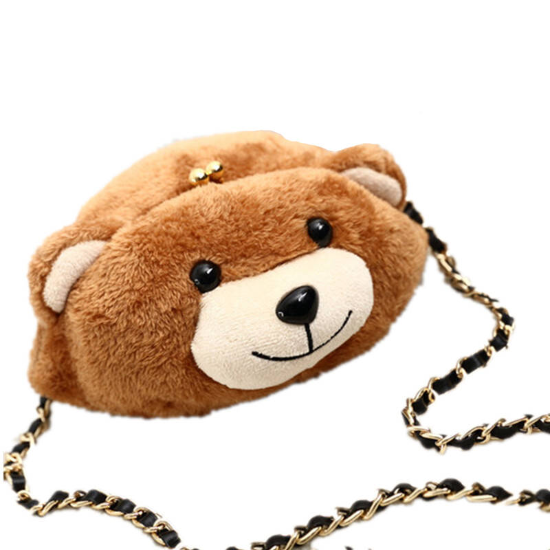 赵薇苏有朋同款泰迪熊小熊单肩包双肩包背包挎包可爱毛绒玩具零钱包