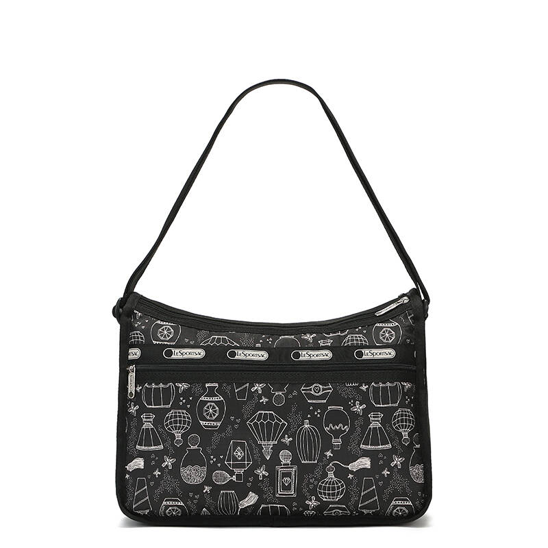 【惠】lesportsac乐播诗2015冬款新款7507d660斜挎包单肩包 黑色 均码