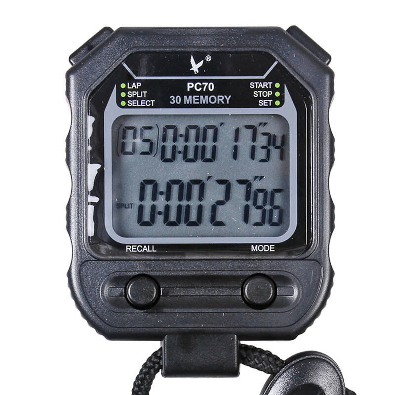 天福秒表pc70两排显示30道记忆电子秒表 计时器 多功能田径跑表