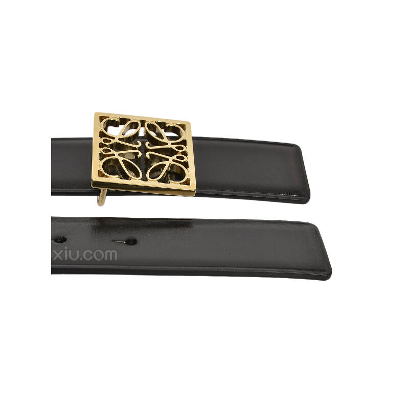 loewe 罗意威 男士镂空个性针扣牛皮腰带515.02.007 黑色 110